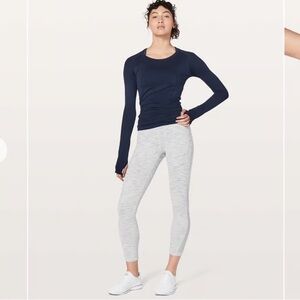 Lululemon train times 7/8 pant 25" Sz 4 $98 We are from space ice grey